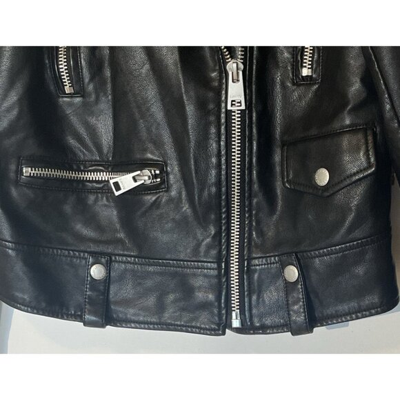 Levi's Black Faux Leather Asymmetrical Zip Motorcycle Moto Jacket - Picture 15 of 16